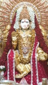 Shri Mahalaxmi Devi Temple in Sarasbaug Adorned in Golden Splendour